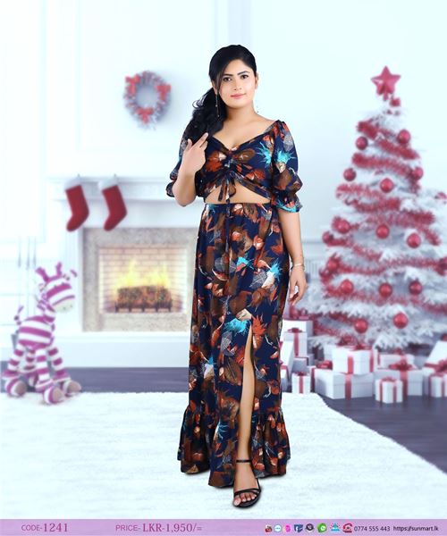 Picture of Blouse with Frilled Ruffle Skirt