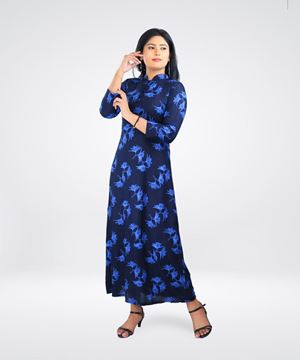 Picture of High Necked long   Sleeves A-line Tops