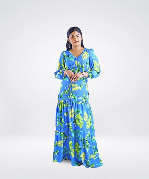 Picture of Long Sleeves with  maxi dress