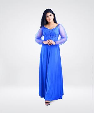 Picture of Long Net Sleeves Party Maxi Dress