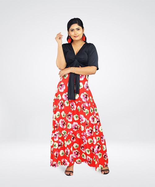 Picture of Blouse with Frilled Ruffle Skirt