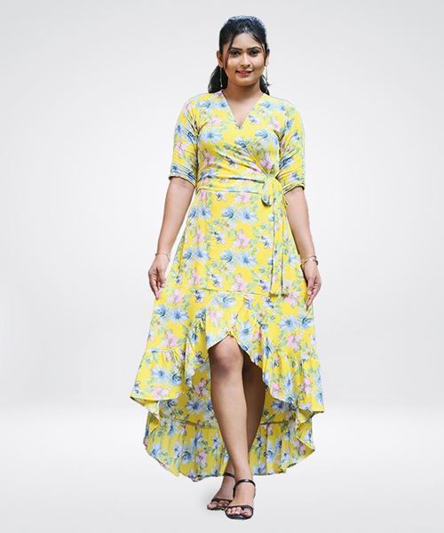 Picture of Side Knot Floral Maxi Dress