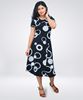 Picture of Short Sleave Printed Midi Dress