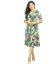 Picture of Floral Designed Threee Quarter Sleeve Midi Dress