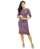 Picture of Round necked body con Three Quarter Sleeve short dress