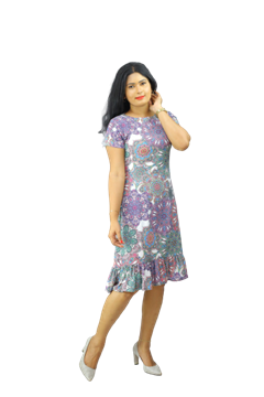 Picture of Round Neck With  New Short  Dress