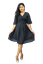 Picture of Georgette Cross Over Plain Color New Short Dress