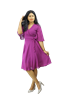 Picture of Georgette Cross Over Plain Color New Short Dress