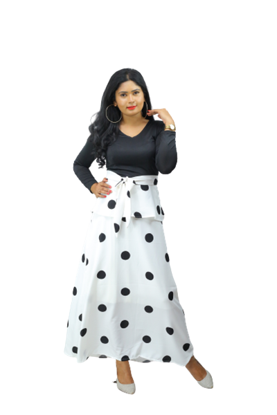 Picture of Long Sleeves New Maxi Dress With Belt