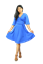 Picture of Georgette Cross Over Plain Color New Short Dress