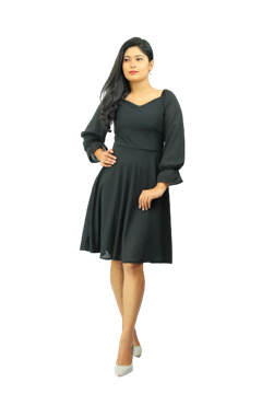 Picture of Georgette Long Sleeves New Short Frock