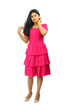 Picture of Georgette Short Sleeves New Short  Frock