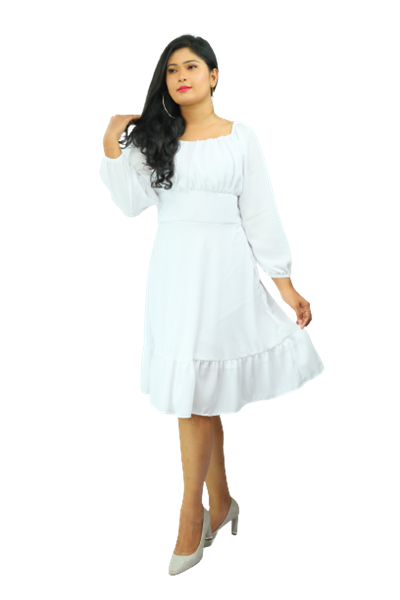 Picture of Georgette Long Sleeves New Short Frock