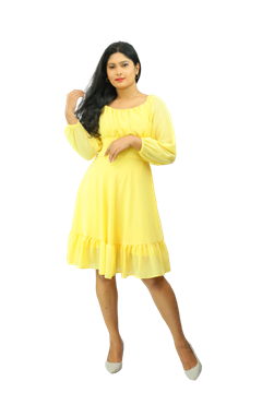 Picture of Georgette Long Sleeves New Short Frock