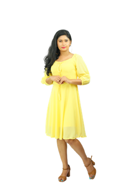 Picture of Georgette Long Sleeves New Short Frock