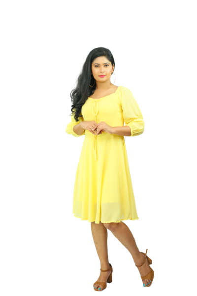 Picture of Georgette Long Sleeves New Short Frock