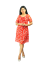 Picture of Round Necked Three Quarter Sleeves New Short Dress