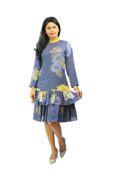 Picture of Long Sleeves New Short Dress