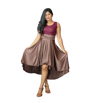 Picture of Sleeveless  Laced mixed  New Short frock