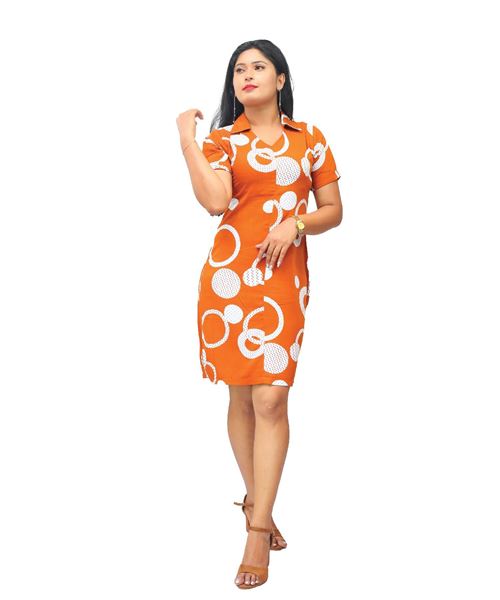 Picture of V- Neck Short Sleeve New Shirt Dress