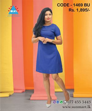 Picture of A-Line Short Sleeves New Short Frock