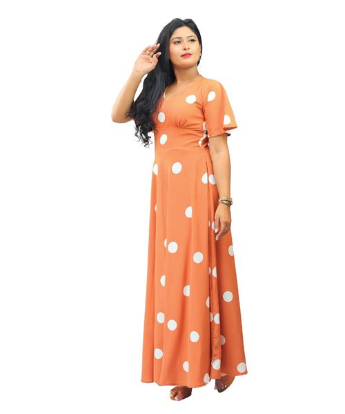 Picture of Short Sleeves  V - Neck  New  Maxi Dress