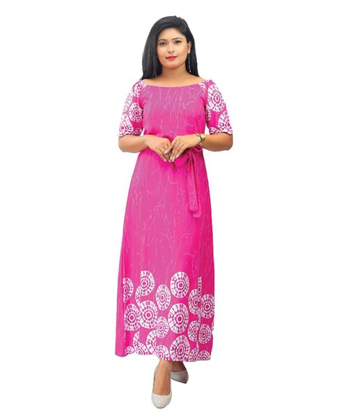 Picture of Puff Sleeves Off Shoulder Maxi Dress