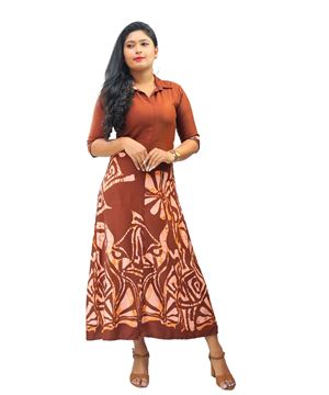 Picture of Three Quarter Sleeves New Long Frock