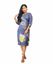 Picture of Three Quarter Sleeves Round Neck  Short Dress