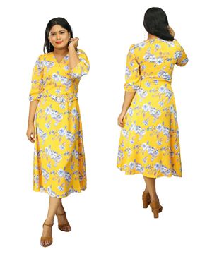 Picture of Three Quarter Sleeves Maxi Dress