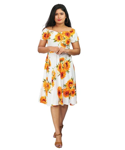 Picture of Short  Sleeves New Short Frock With Belt