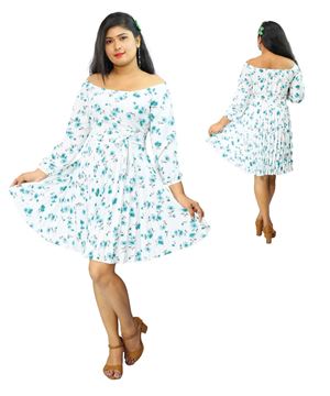 Picture of Long  Sleeves off shoulder Short Frocks