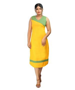 Picture of Sleeveless  A-Line  Three Quarter Dress