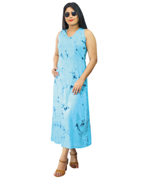 Picture of Sleeveless   V- Neck  A- line  Maxi Dress