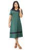 Picture of Three Quarter Sleeves A-Line  Three Quarter Dress