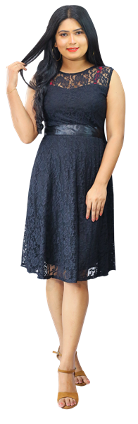 Picture of Sleeveless Full Lace  short Dress