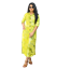 Picture of Three Quarter Sleeves Maxi Dress with Buttons