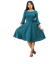 Picture of Round Neck Three Quarter Sleeves Short Frock