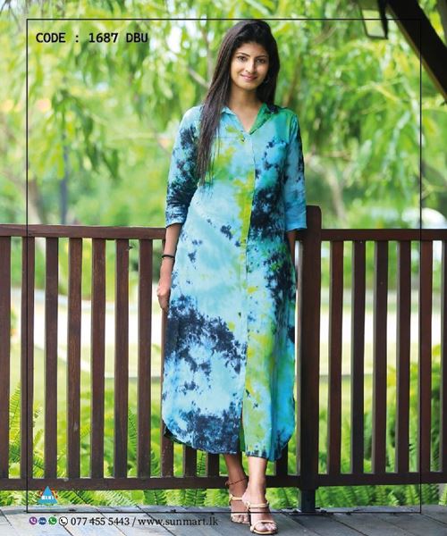 Picture of Three Quarter Sleeves Maxi Dress
