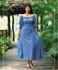 Picture of Three Quarter Sleeves off Shoulder Maxi Dress
