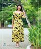 Picture of Three Quarter Sleeves off Shoulder Maxi Dress