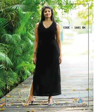 Picture of Sleeveless  A-Line  new Linen  Long Dress