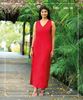 Picture of Sleeveless  A-Line  new Linen  Long Dress