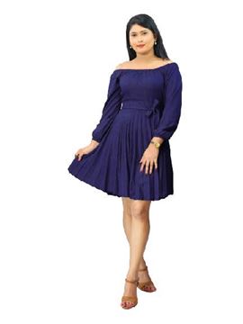 Picture of off shoulder Three Quarter Sleeves Short Frock