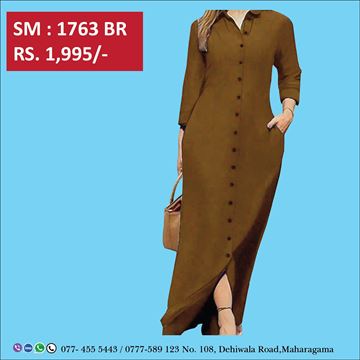 Picture of Long Sleeves A- Line  Long Dress